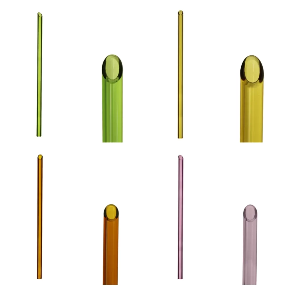 cusp high borosilicate glass straw