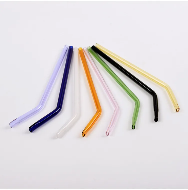 flat mouth glass straw