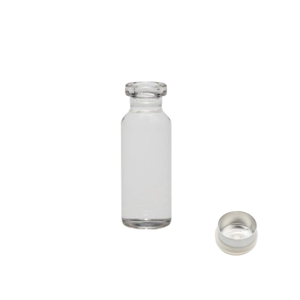 serum vials with aluminum seal finish