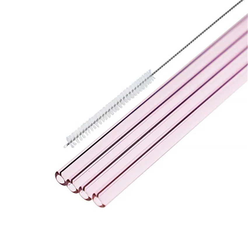 glass straws with brush