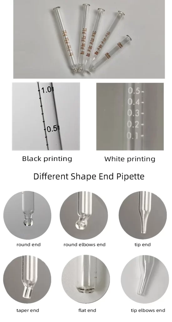 different shape end pipette