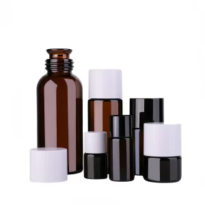 pour out round glass bottles