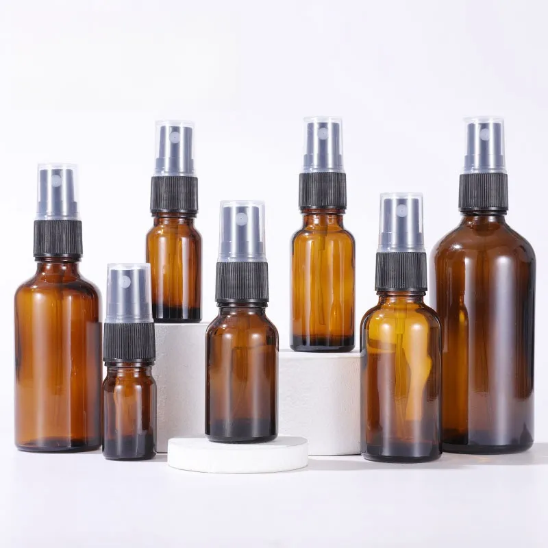 Tan essential oil spray bottle 5ml/10ml/15ml/20ml/30ml/50ml/100ml pure dew bottle
