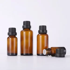 Amber Tamper-evident Cap Dropper Essential Oil Bottle