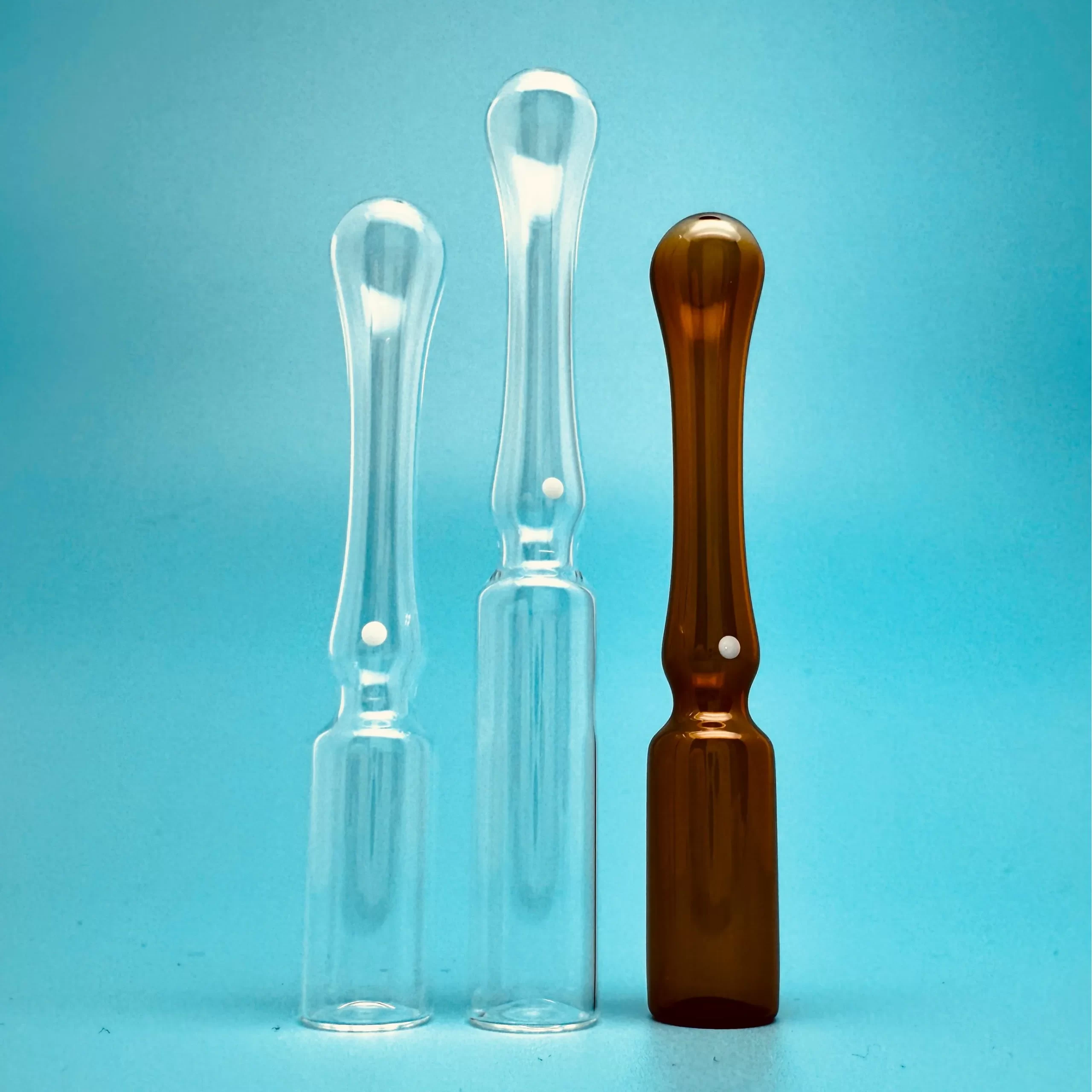 round head closed glass ampoules