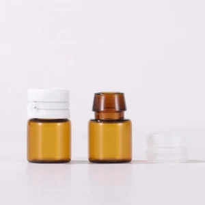 Disposable Amber-colored Flip-top Tear-off Bottle
