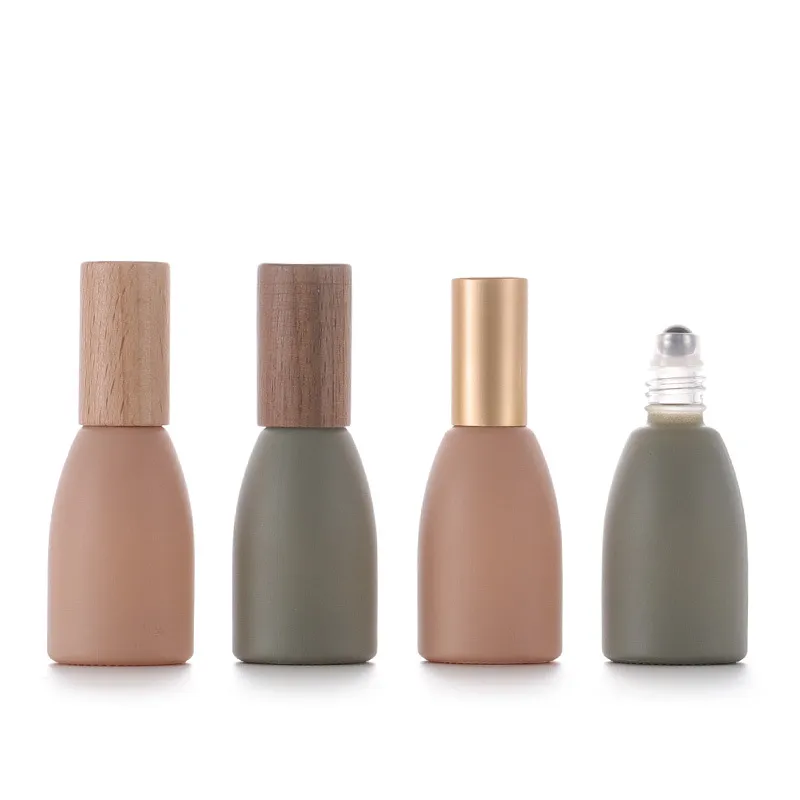Morandi Rollerball Bottle with Cylindrical Solid Woodmetal Cap