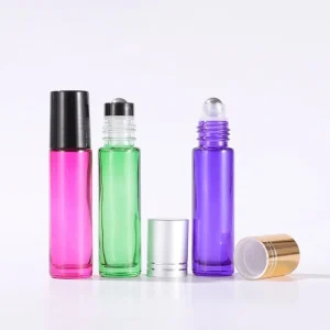 10ml Solid Color Gradient Colored Glass Rollerball Bottle
