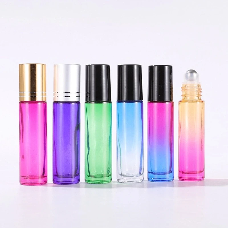 10ml Solid Color Gradient Colored Glass Rollerball Bottle 10ml Solid Color Gradient Colored Glass Rollerball Bottle