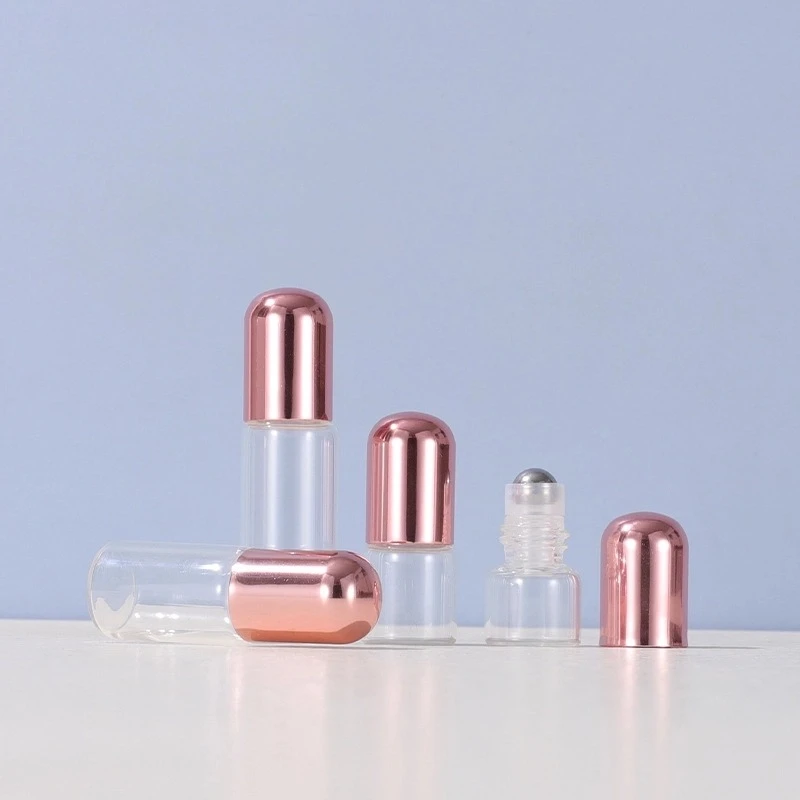 1ml2ml3ml5ml Rose Gold Round Cap Rollerball Bottle