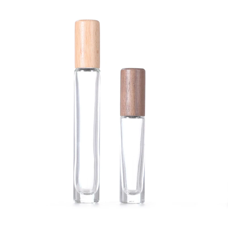 5ml10ml Beech/ Walnut Wood Cap Slender Thick Bottom Rollerball Bottle