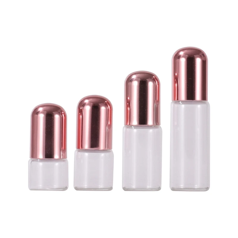 1ml2ml3ml5ml Rose Gold Round Cap Rollerball Bottle