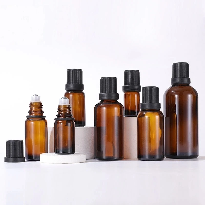 10ml Tamper-evident Cap Amber Glass Rollerball Bottle