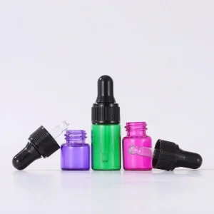 1ml2ml3ml Colored Glass Dropper Bottle