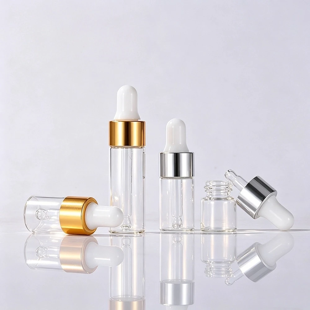 1ml2ml3ml5ml Anodized Aluminum Ring Glass Dropper Bottle 1ml2ml3ml5ml Anodized Aluminum Ring Glass Dropper Bottle
