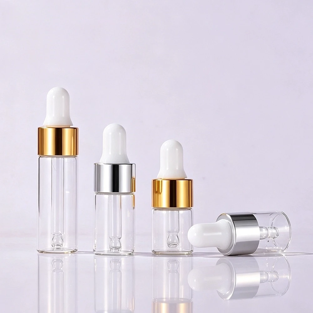 1ml2ml3ml5ml Anodized Aluminum Ring Glass Dropper Bottle 1ml2ml3ml5ml Anodized Aluminum Ring Glass Dropper Bottle