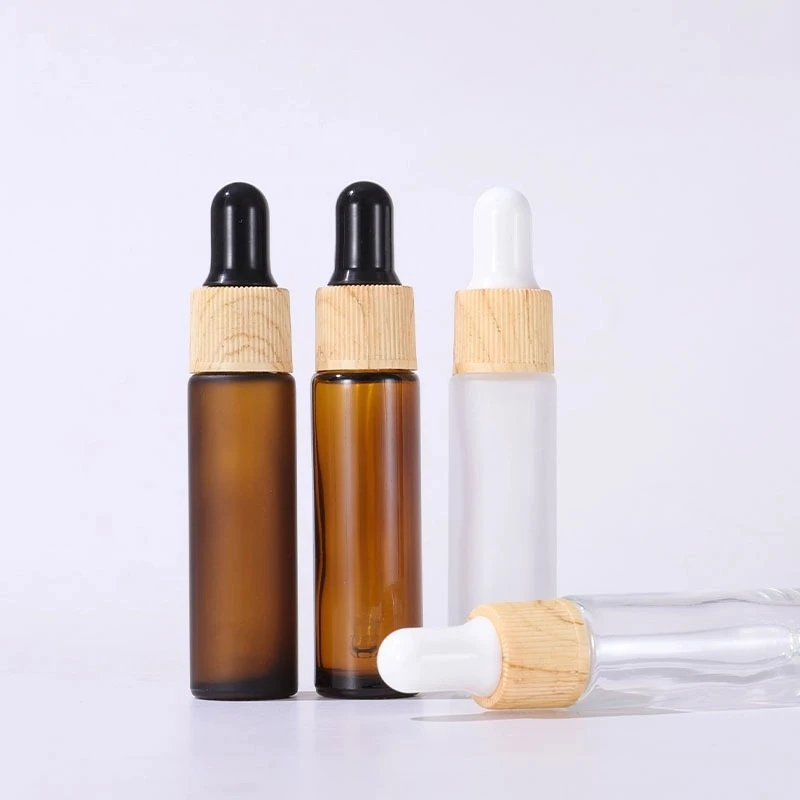 10ml Glass Dropper Bottle with Wood-Grain Pattern Water-Transfer Cap 10ml Glass Dropper Bottle with Wood-Grain Pattern Water-Transfer Cap