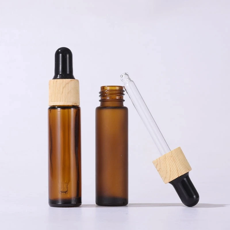 10ml Glass Dropper Bottle with Wood-Grain Pattern Water-Transfer Cap 10ml Glass Dropper Bottle with Wood-Grain Pattern Water-Transfer Cap