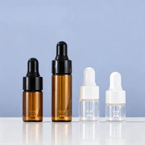 1ml2ml3ml5ml Smooth Ring Sample Glass Dropper Bottle