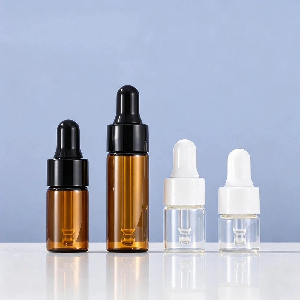 1ml2ml3ml5ml Smooth Ring Sample Glass Dropper Bottle 1ml2ml3ml5ml Smooth Ring Sample Glass Dropper Bottle