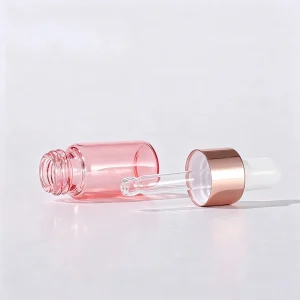 1ml2ml3ml5ml Transparent cherry blossom pink glass dropper bottle