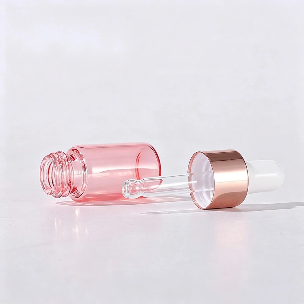 1ml2ml3ml5ml Transparent cherry blossom pink glass dropper bottle 1ml2ml3ml5ml Transparent cherry blossom pink glass dropper bottle