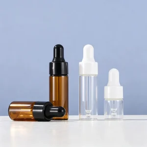 1ml2ml3ml5ml Smooth Ring Sample Glass Dropper Bottle