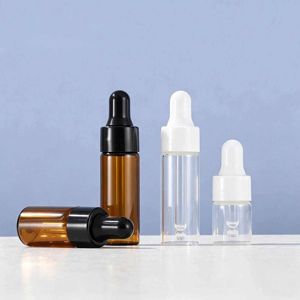 1ml2ml3ml5ml Smooth Ring Sample Glass Dropper Bottle 1ml2ml3ml5ml Smooth Ring Sample Glass Dropper Bottle