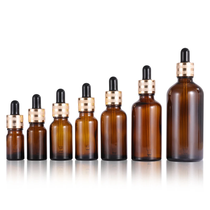 Sandblasted Striped Gold-rimmed Brown Glass Dropper Bottle!!2540312523-0-cib Sandblasted Striped Gold-rimmed Brown Glass Dropper Bottle