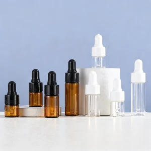 1ml2ml3ml5ml Smooth Ring Sample Glass Dropper Bottle