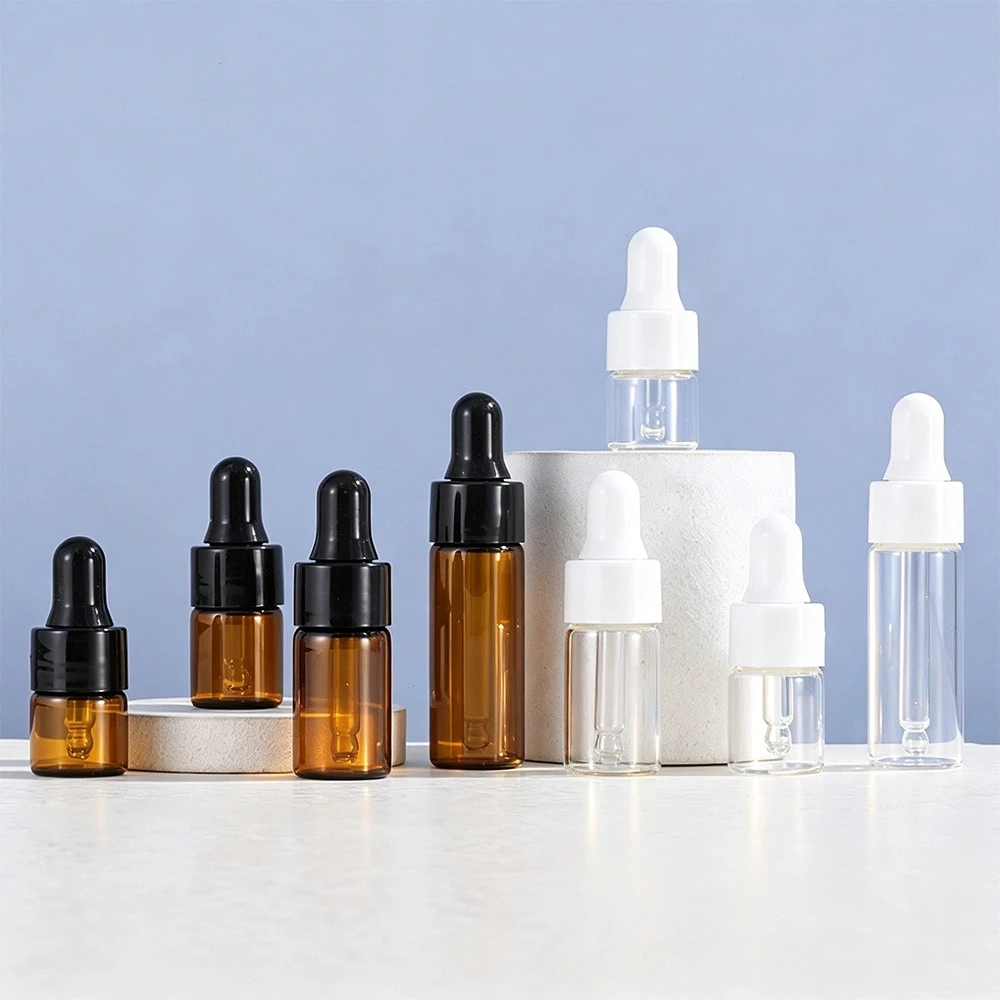 1ml2ml3ml5ml Smooth Ring Sample Glass Dropper Bottle 1ml2ml3ml5ml Smooth Ring Sample Glass Dropper Bottle